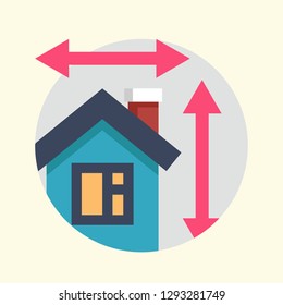 Real Estate Icon Rounded Vector Graphic Download Template Modern