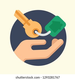 Real Estate Icon Rounded Vector Graphic Download Template Modern
