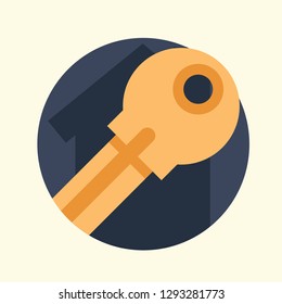 Real Estate Icon Rounded Vector Graphic Download Template Modern