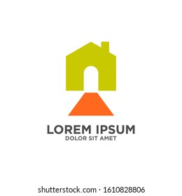 Real Estate Icon Rounded Vector Graphic Download Template Modern