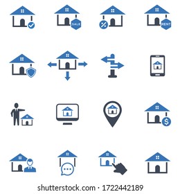 Real estate icon set 2 - Blue Version