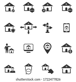 Icono inmobiliario set 2 - Versión gris