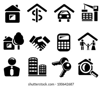 Real estate icon set