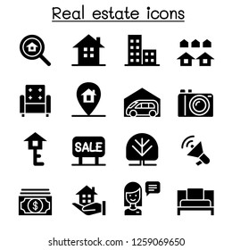 Real estate icon set