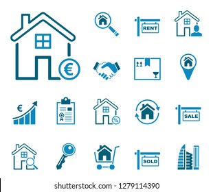 real estate icon set