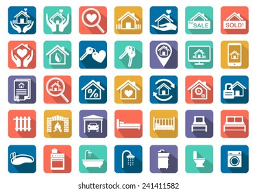 Real estate icon set