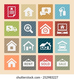 Real estate icon set