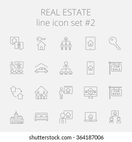 Real estate icon set.