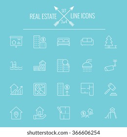 Real estate icon set.