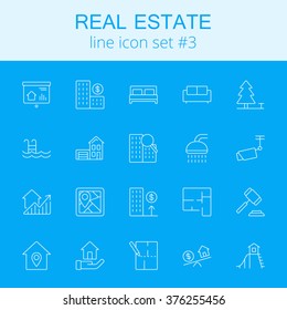 Real estate icon set.