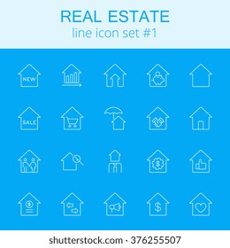 Real estate icon set.