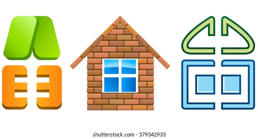real estate icon set