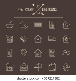 Real estate icon set.