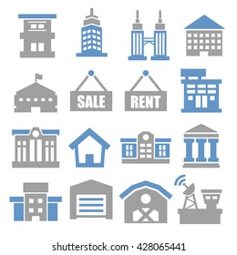 real estate icon set