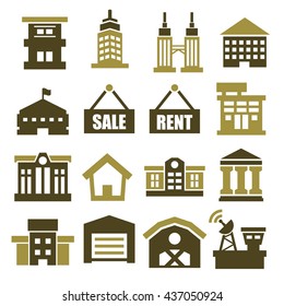 real estate icon set