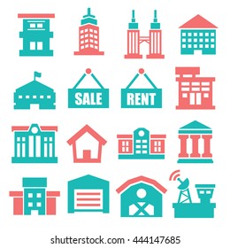 real estate icon set