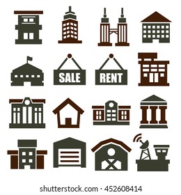 real estate icon set
