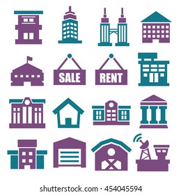 real estate icon set