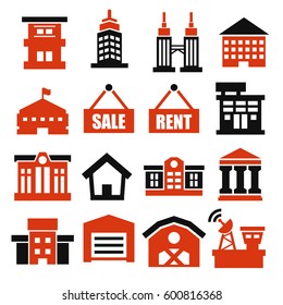 real estate icon set