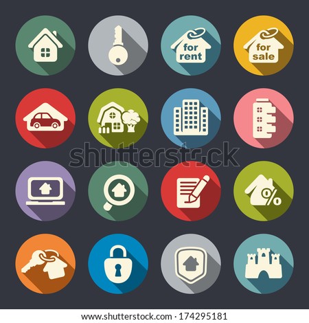 Real estate icon set