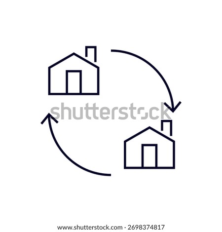 Real Estate Icon Set – Home, Building, Property, Apartment, Realtor, Location, and Construction Vector Collection