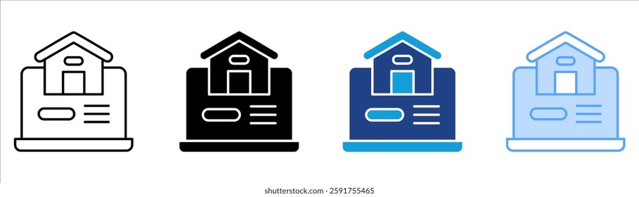 Real Estate Icon Set Multiple Style Collection