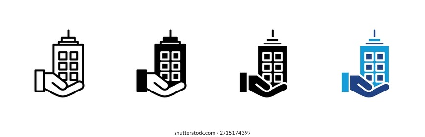 Real Estate icon set multiple style collection