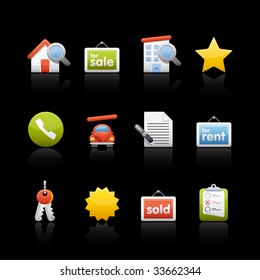 Real Estate Icon Set for multiple application in Adobe Illustrator EPS 8.