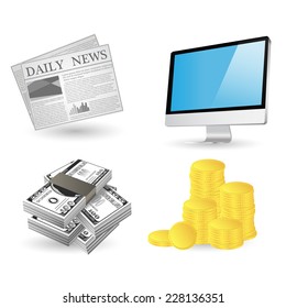 Real estate icon set notebook isolated silhouette over white.