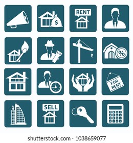 Real estate icon set vector design