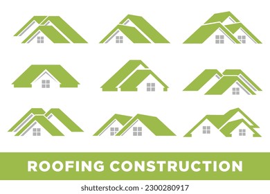 real estate icon set vector logo template