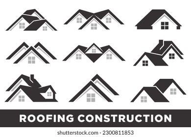 real estate icon set vector logo template