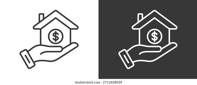 Conjunto De Iconos De Bienes Raíces Colección De Vector Aislada En Blanco Y Negro