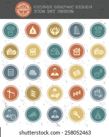 Real estate icon set,clean vector