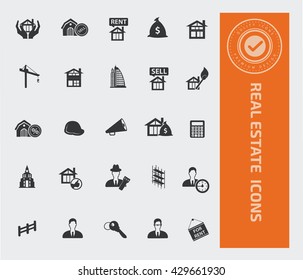 Real estate icon set,vector