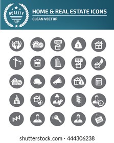 Real estate icon set,vector
