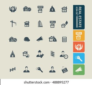 
Real estate icon set,vector