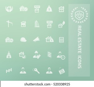 
Real estate icon set,vector