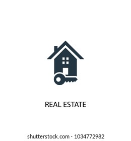 Real Estate icon. Simple element illustration. Real Estate symbol design from Real Estate collection. Can be used for web and mobile.