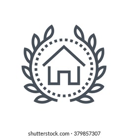 Real estate icon suitable for info graphics, websites and print media and  interfaces. Line vector icon. Human face, head, line vector icon.