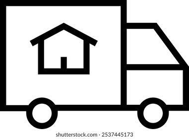 ícone imobiliário. Design de estilo linear fino isolado em fundo branco