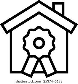 ícone imobiliário. Design de estilo linear fino isolado em fundo branco