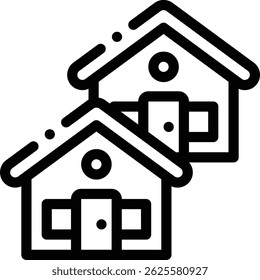 real estate icon. Thin Linear Style Design Isolated On White Background