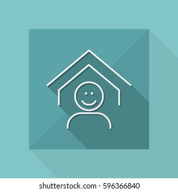 Real estate icon - Thin series