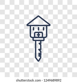 Real estate icon. Trendy linear Real estate logo concept on transparent background from Real Estate collection