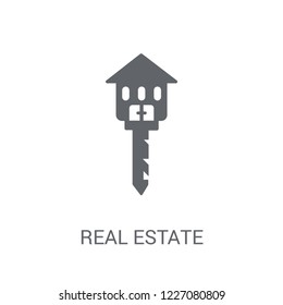 Real estate icon. Trendy Real estate logo concept on white background from Real Estate collection. Suitable for use on web apps, mobile apps and print media.