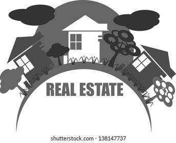 Real Estate, icon vector