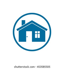 Real estate icon, vector abstract house. Property developer symbol, conceptual sign, best for use in advertising