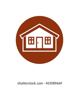 Real estate icon, vector abstract house. Property developer symbol, conceptual sign, best for use in advertising