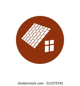 Real estate icon, vector abstract house. Property developer symbol, conceptual sign, best for use in advertising.